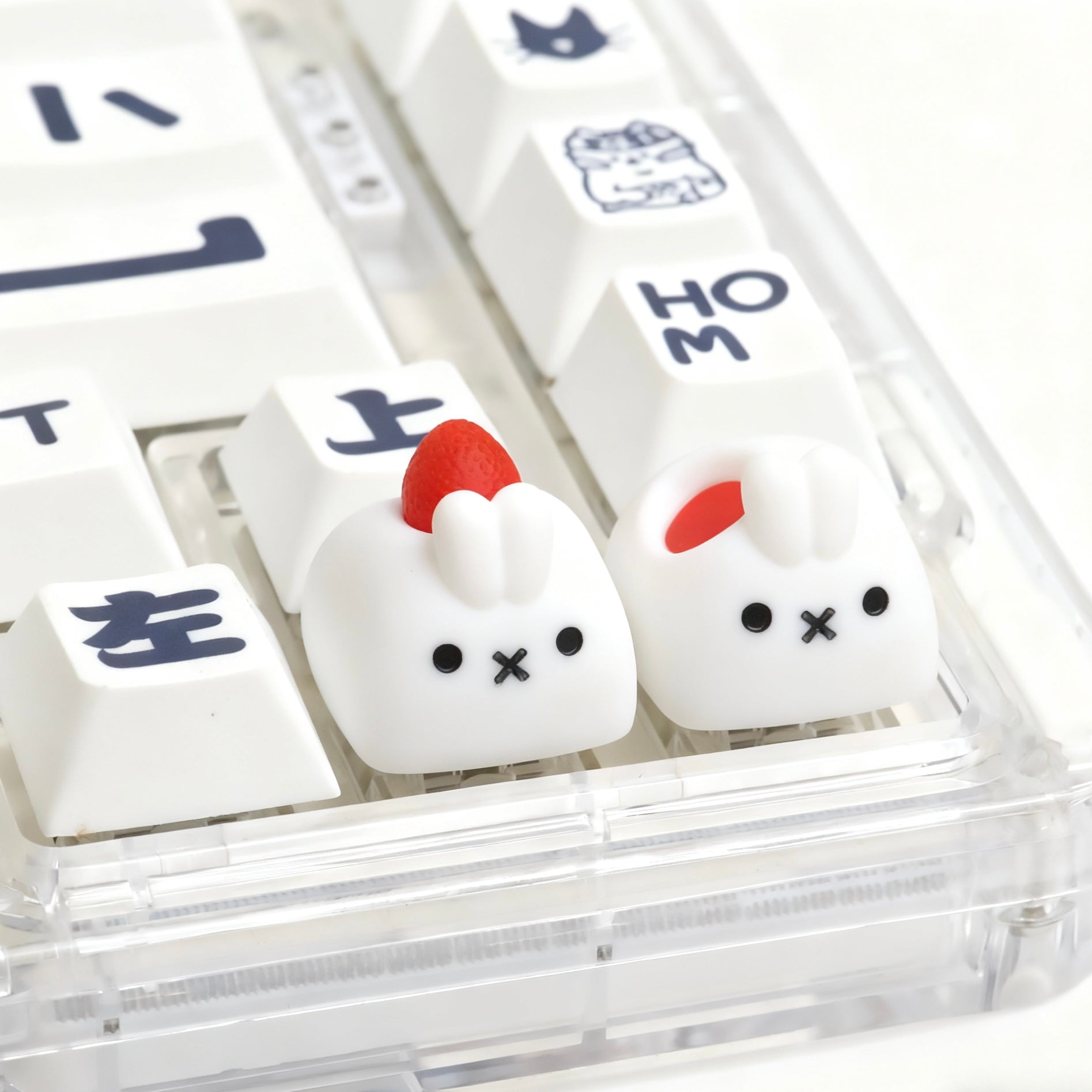 Cute cartoon bunny, multi-color resin molded small animal personalized keycap mechanical keyboard artisankeycaps