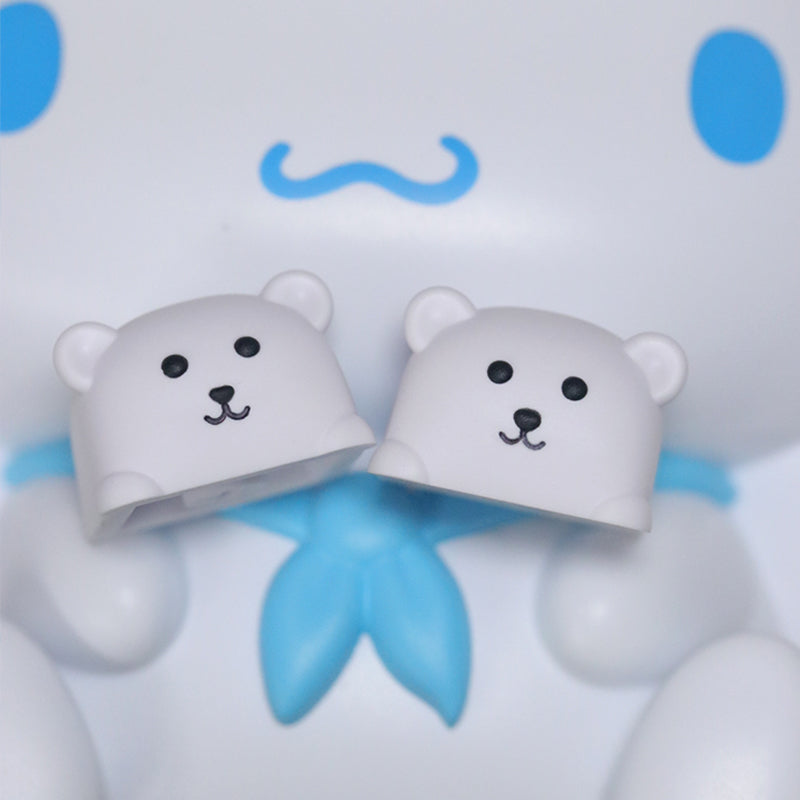 Minimalist style, Joke Bear, Multi colored resin molded personalized keycaps, resin handmade creative keycaps