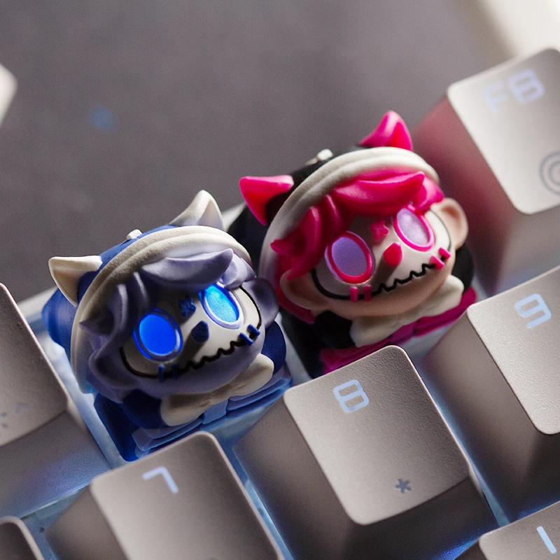 Pinocchio Undead Mask Series, Multi Color Resin Personalized Keycaps, Anime Games Fairy Tale Culture Creative Handmade Decorative Keycaps
