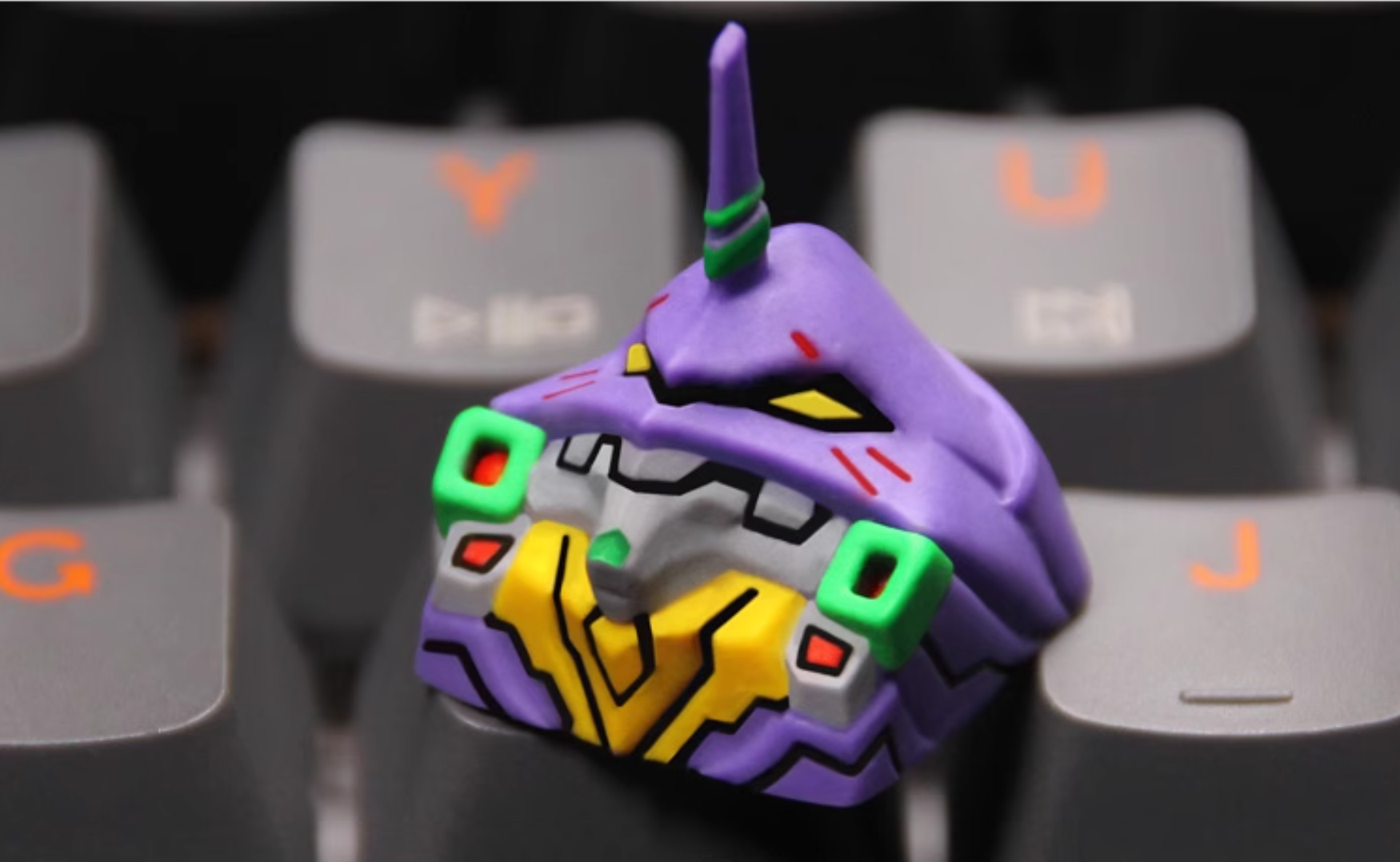 EVA, Mech series, multi-color resin personalized keycaps, creative handmade keycaps for anime and gaming peripherals