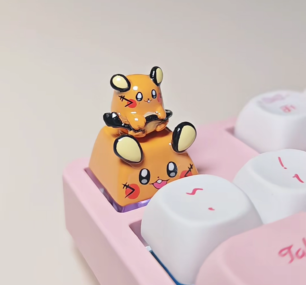 Pok é mon series, handmade clay molding, multi-color personalized keycaps, mechanical keyboard decorative keycaps