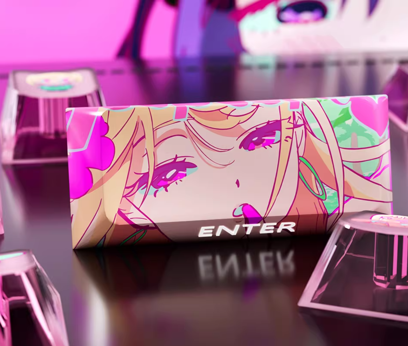 My Dress Up Darling, Kitagawa Marin Theme, PBT+PC Material Personalized Keycap Set, Anime Game Culture Creative Decorative Keycap Set
