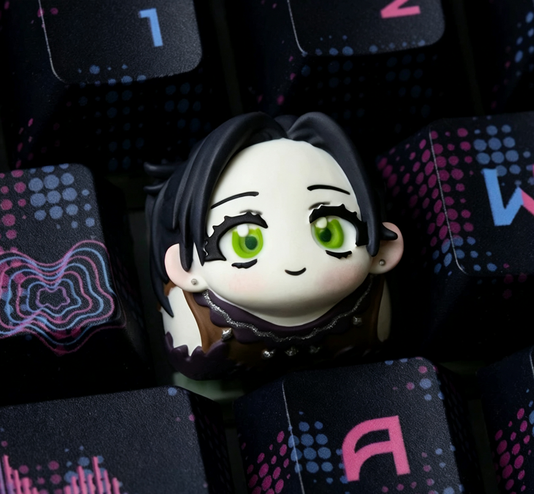 Medalist anime theme, resin molded personalized keycaps, mechanical keyboard resin decorative keycaps
