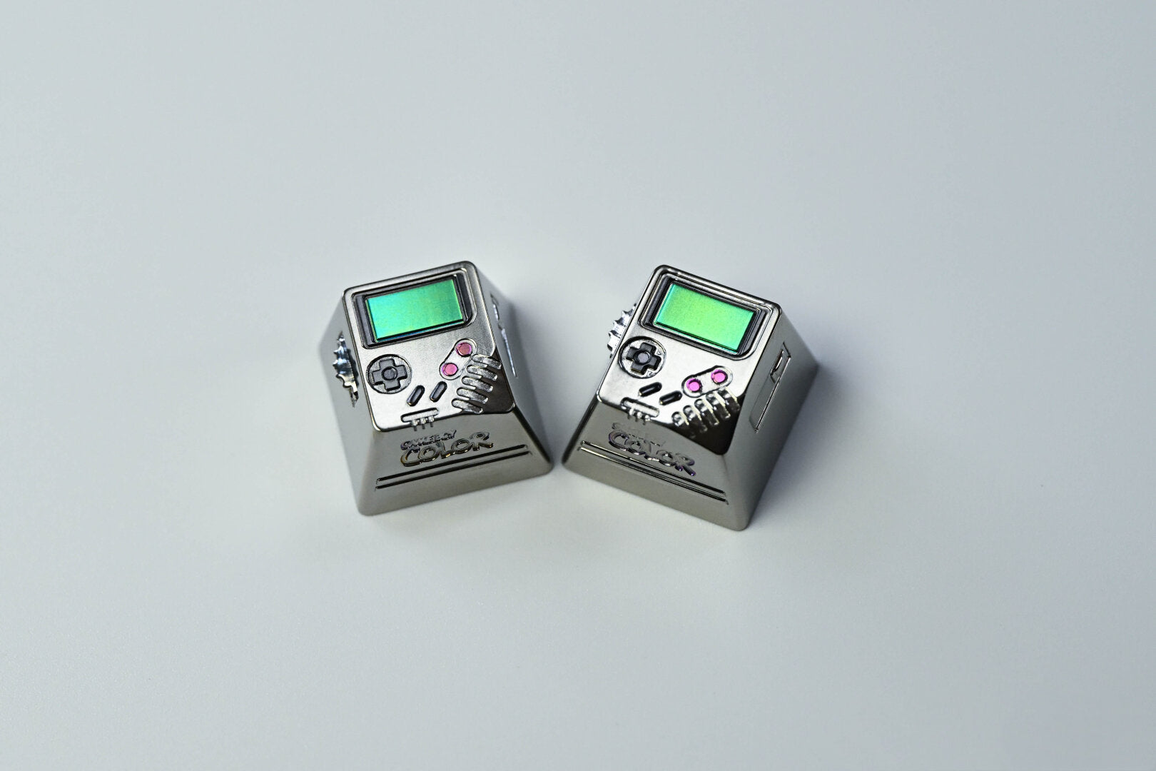 Game Boy, GBA, titanium alloy game console keycaps, colored titanium alloy mechanical keyboard decorative keycaps.
