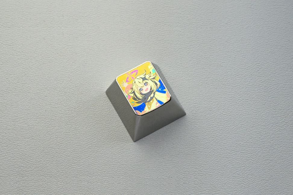 Paimon 1U color titanium alloy personalized keycap, mechanical keyboard decorative keycap.