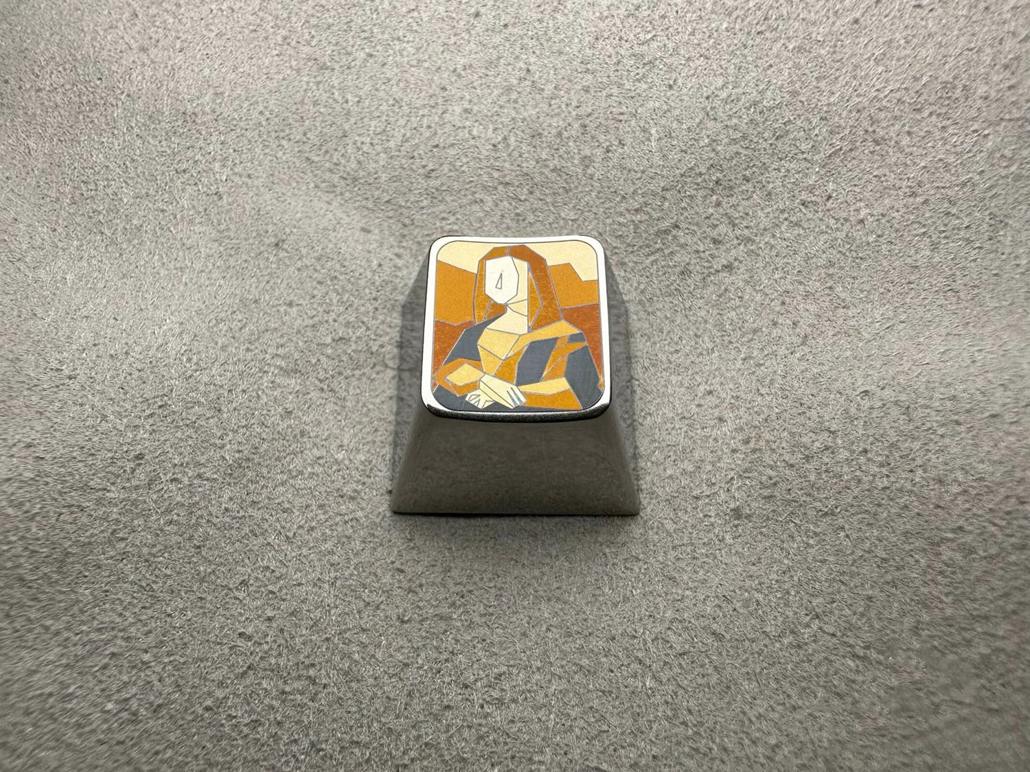 Artist series, Mona Lisa,The Scream,titanium alloy carved keycaps, mechanical keyboard art keycaps