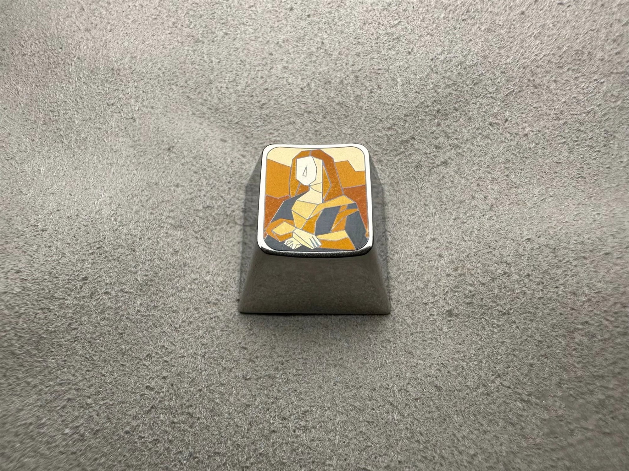 Artist series, Mona Lisa,The Scream,titanium alloy carved keycaps, mechanical keyboard art keycaps