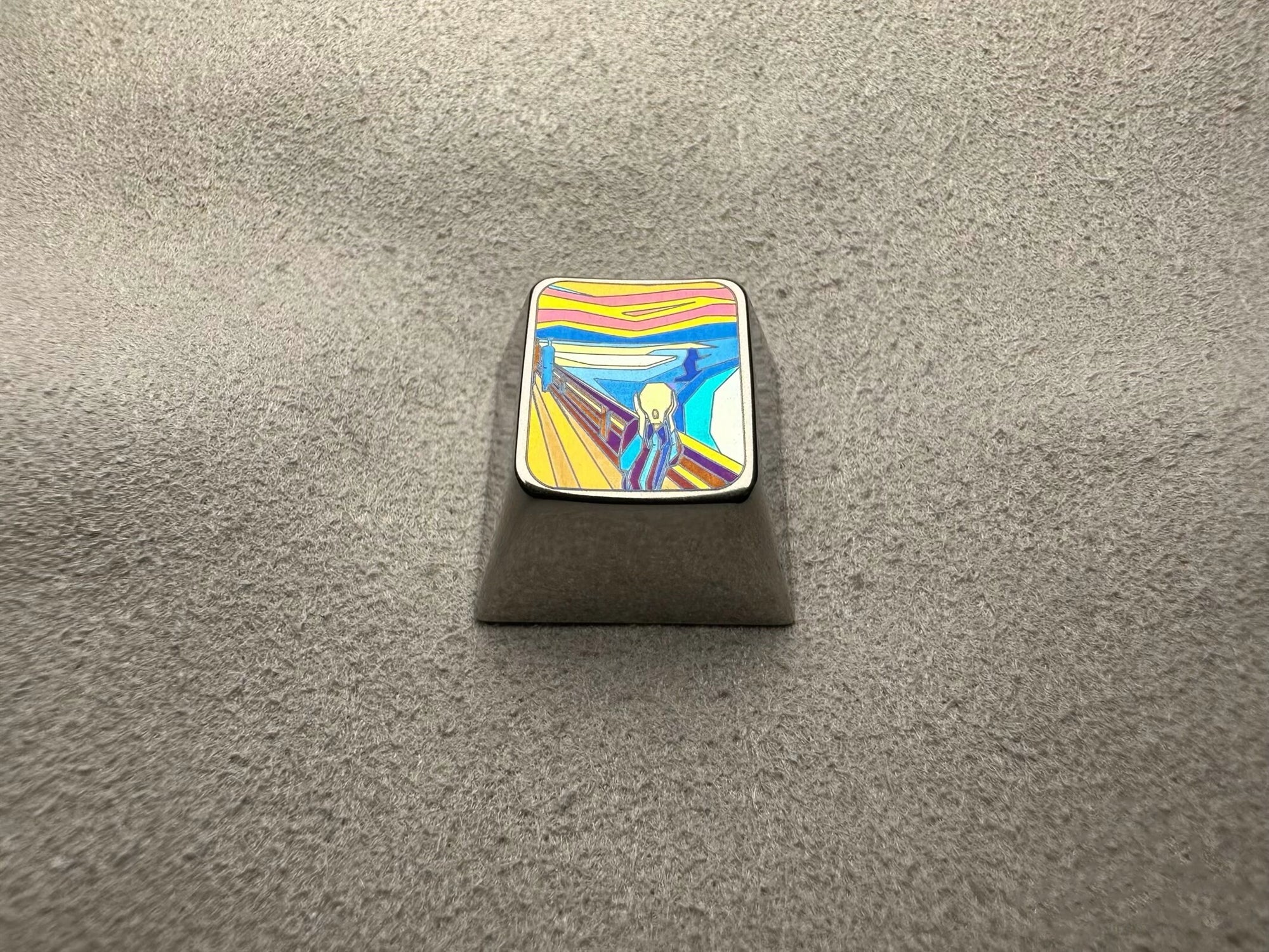 Artist series, Mona Lisa,The Scream,titanium alloy carved keycaps, mechanical keyboard art keycaps