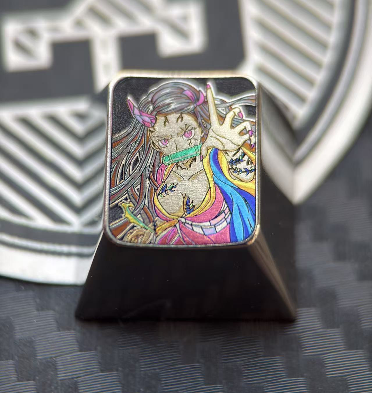 Demon Slayer, character collection, 1U titanium alloy carved keycaps, personalized keycaps, keyboard decorative keycaps