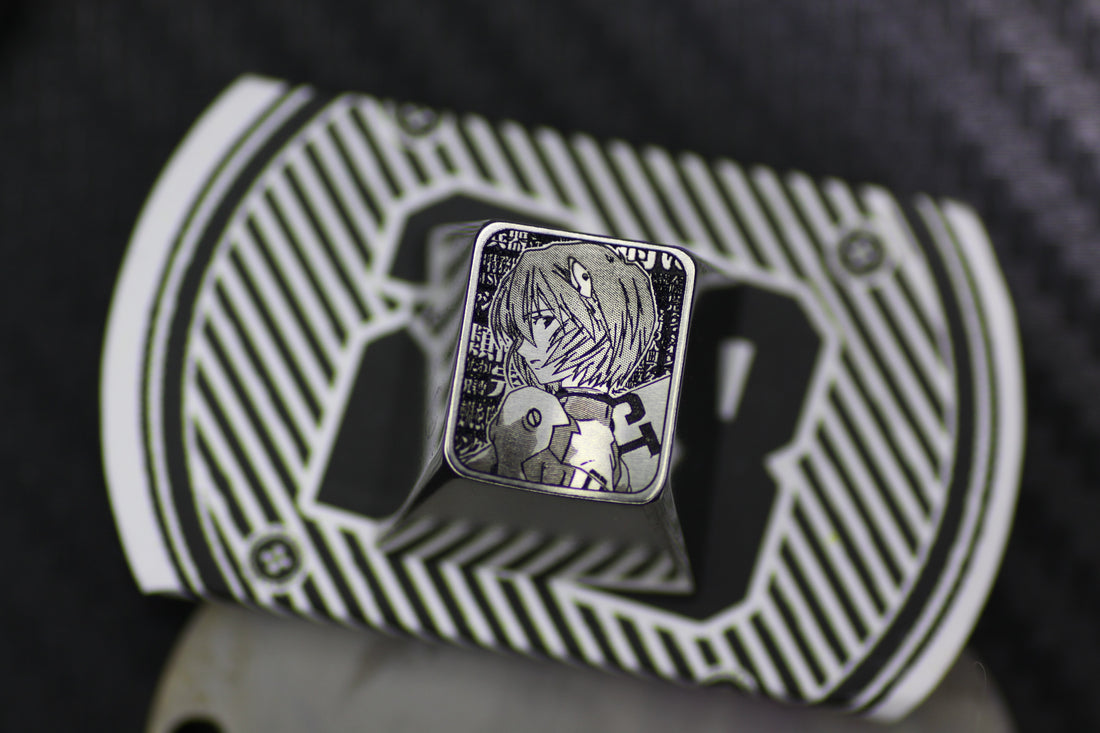 EVA, Ayanami Rei.1UTitanium carved keycaps, personalized keycaps, decorative keycaps.