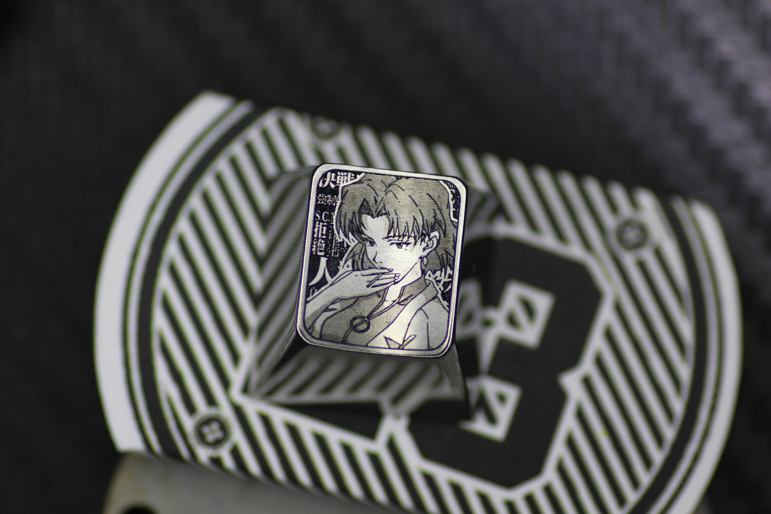 EVA, Akagi Ritsuko. 1 UTitanium carved keycaps, personalized keycaps, decorative keycaps.
