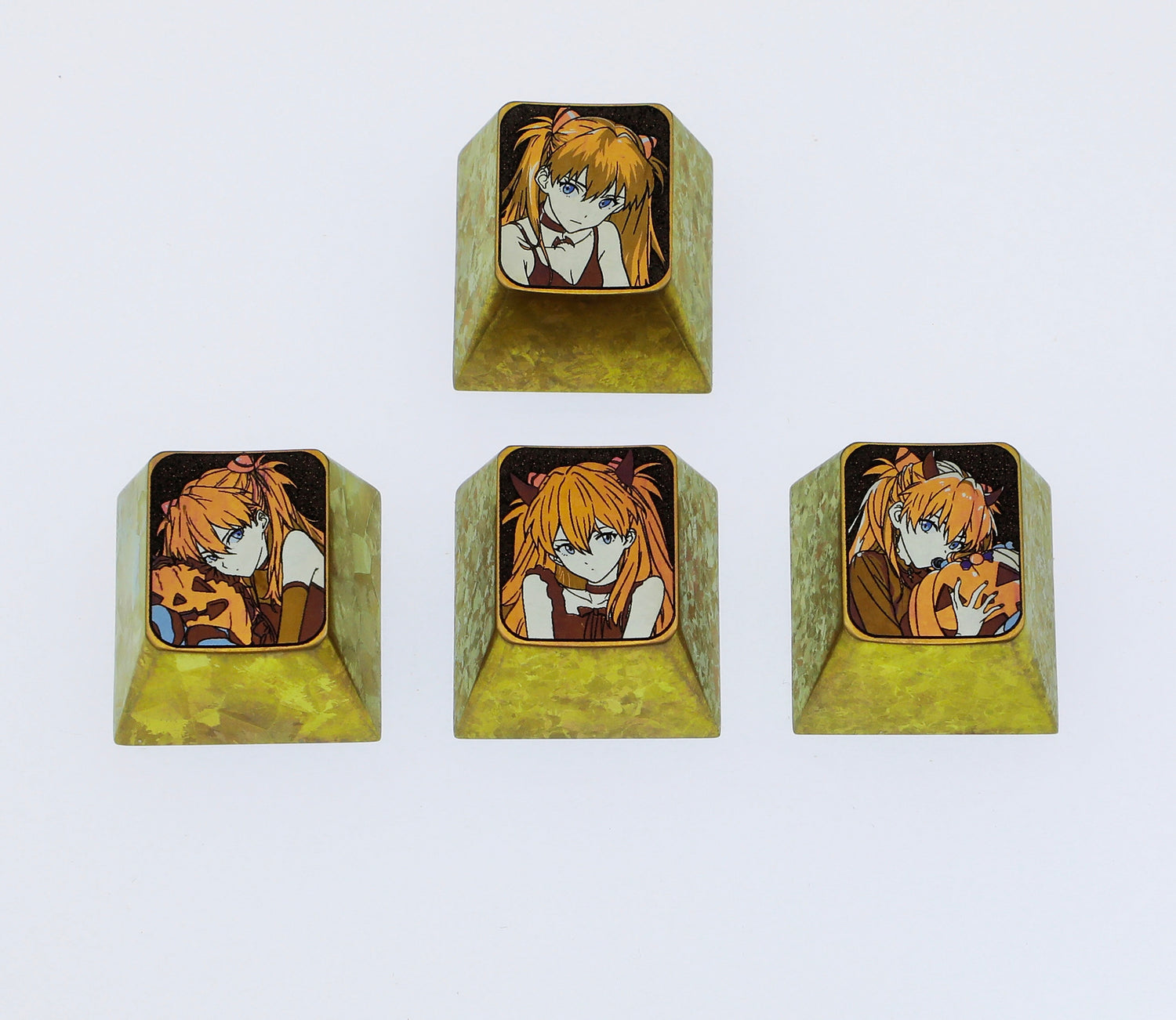 EVA, Asuka Titanium alloy directional keys, decorative keycaps, personalized keycaps