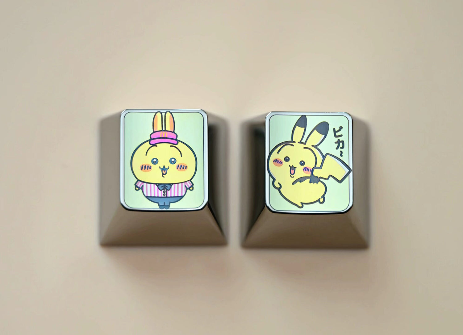 Chiikawa, Titanium alloy metal personalized keycaps, keyboard decorative keycaps