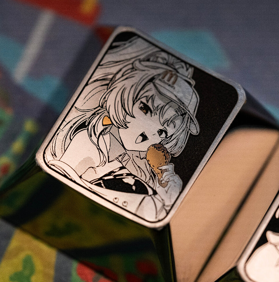 Zenless Zone Zero, Titanium alloy 1U plain carving, personalized keycaps, metal decorative keycaps