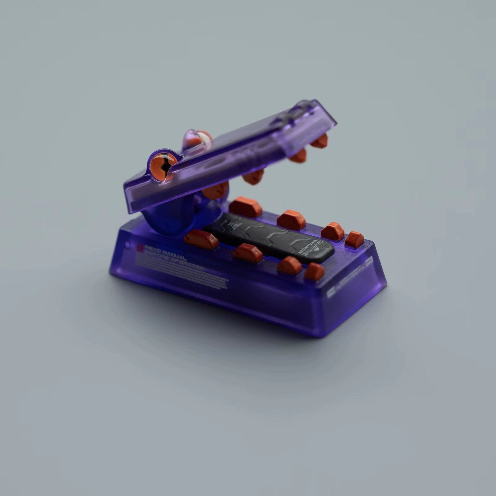 R2-Mechanical style little crocodile.2U Backspace Key artisankeycaps, Mouth can be opened and closed, PBT material personalized keycaps, keyboard decorative keycaps