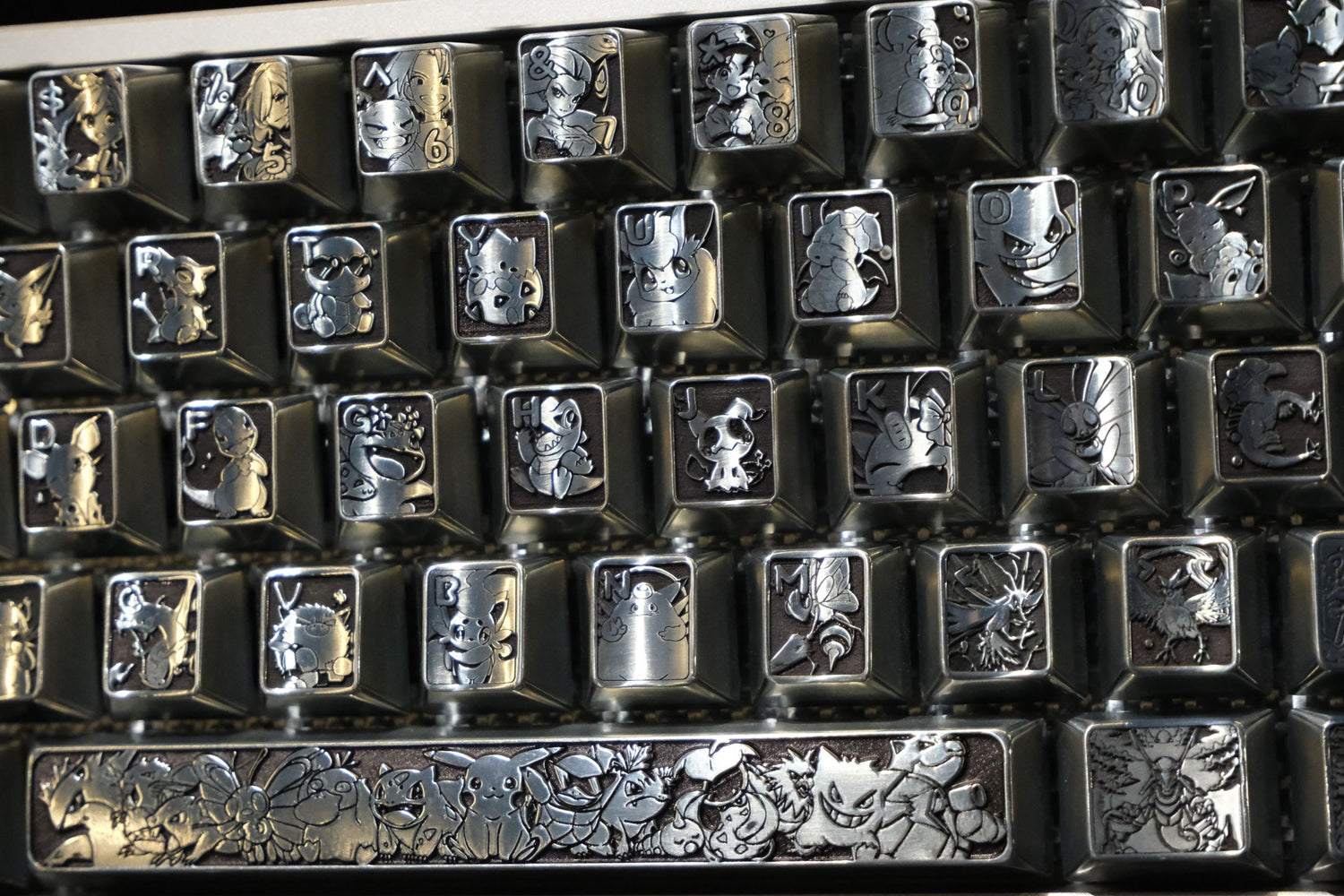 Pok é mon Theme, Metal Personalized Keycap Set Keycaps, Game Anime Theme Personalized Keycaps