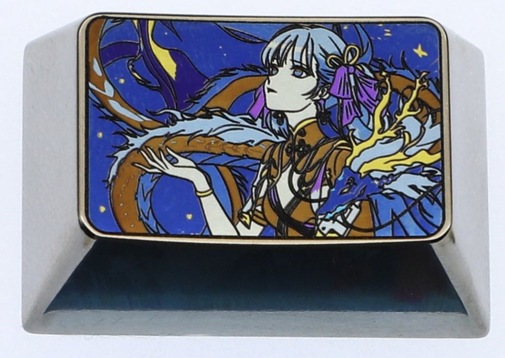 Wuthering Waves, Jinhsi, 1.5U titanium alloy personalized keycaps, metal keycaps for anime and game peripheral characters