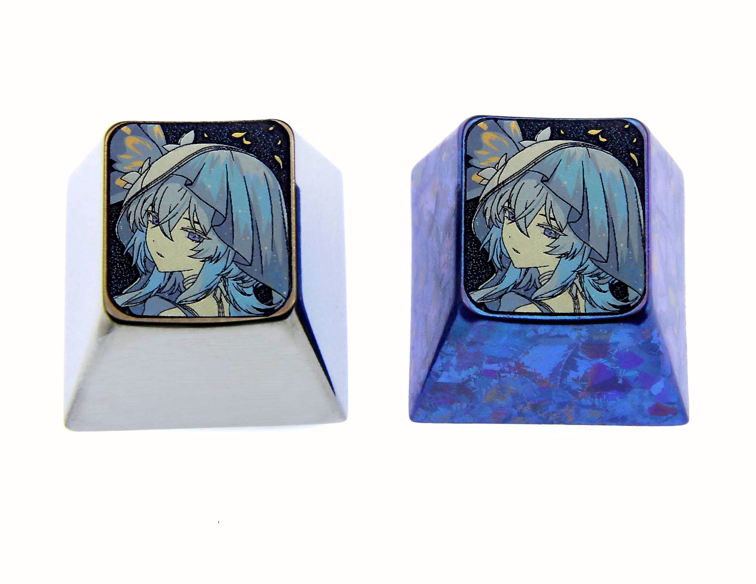 Wuthering Waves, The Shorekeeper, 1U titanium alloy personalized keycaps, metal carved keycaps for gaming and anime peripherals