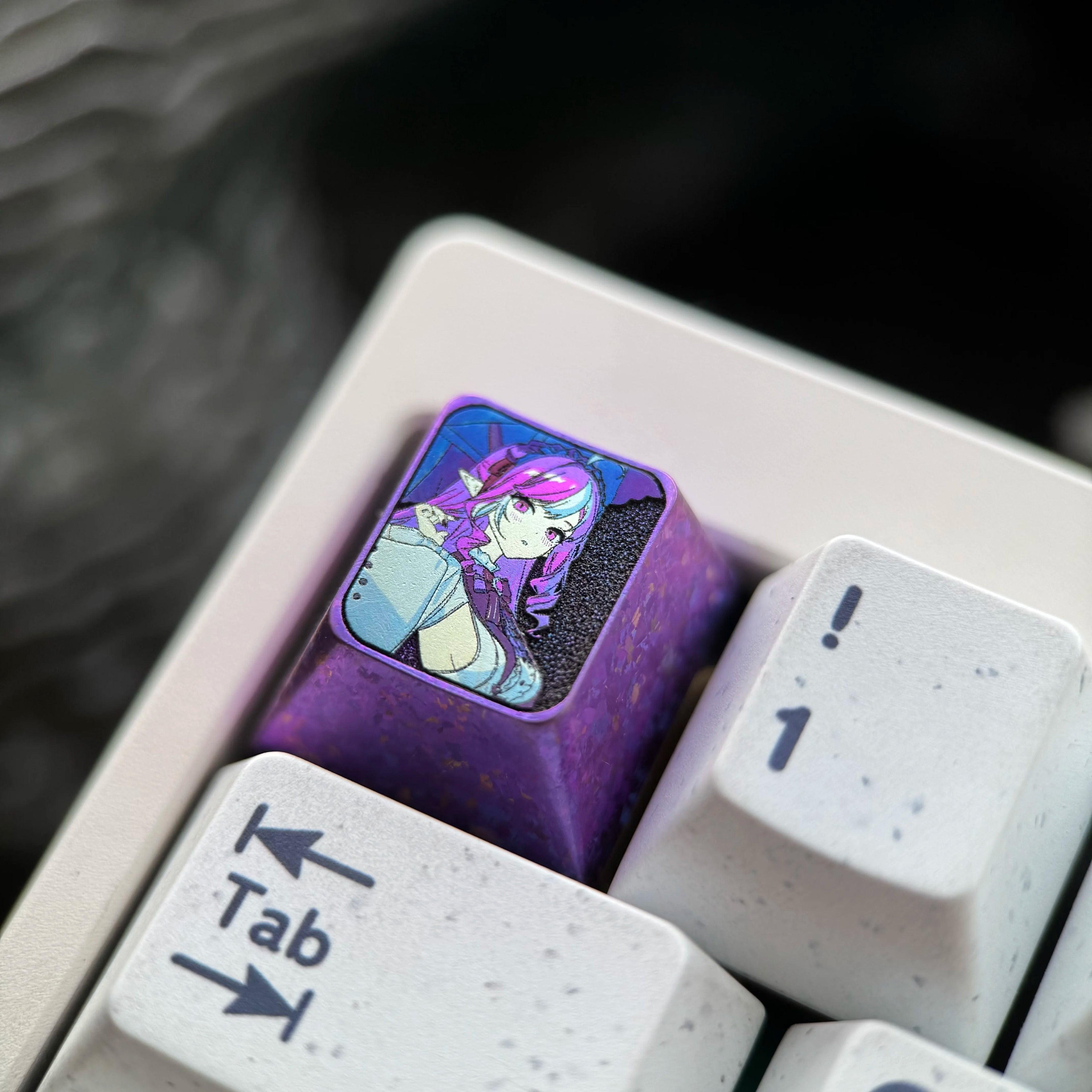 Zenless Zone Zero, Vivian Banshee, 1U titanium alloy personalized keycaps, anime, gaming, cultural and creative peripheral products, mechanical keyboard decoration keycaps