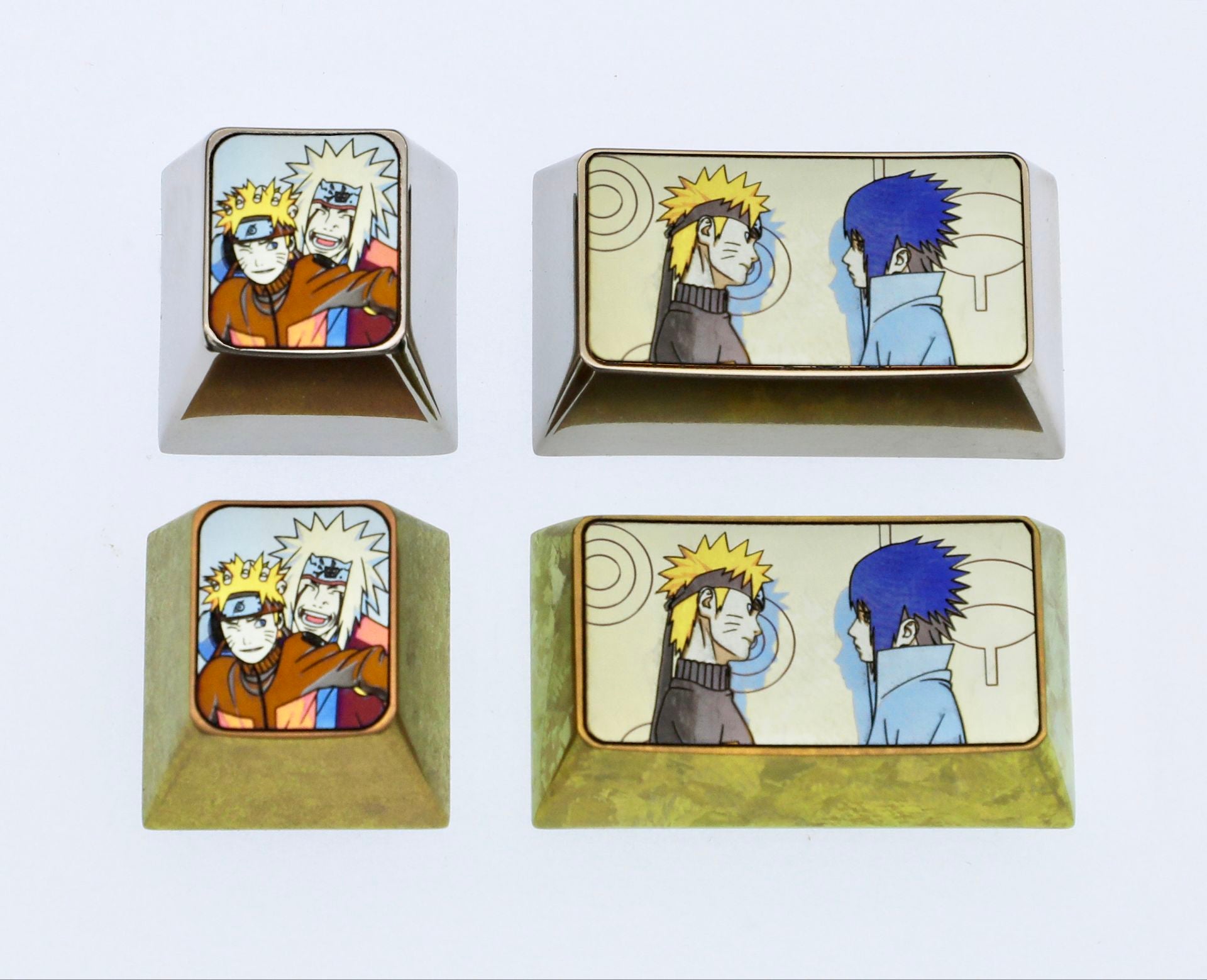 Naruto, 1U/1.75U titanium alloy metal personalized keycaps, decorative keycaps, anime character keycaps
