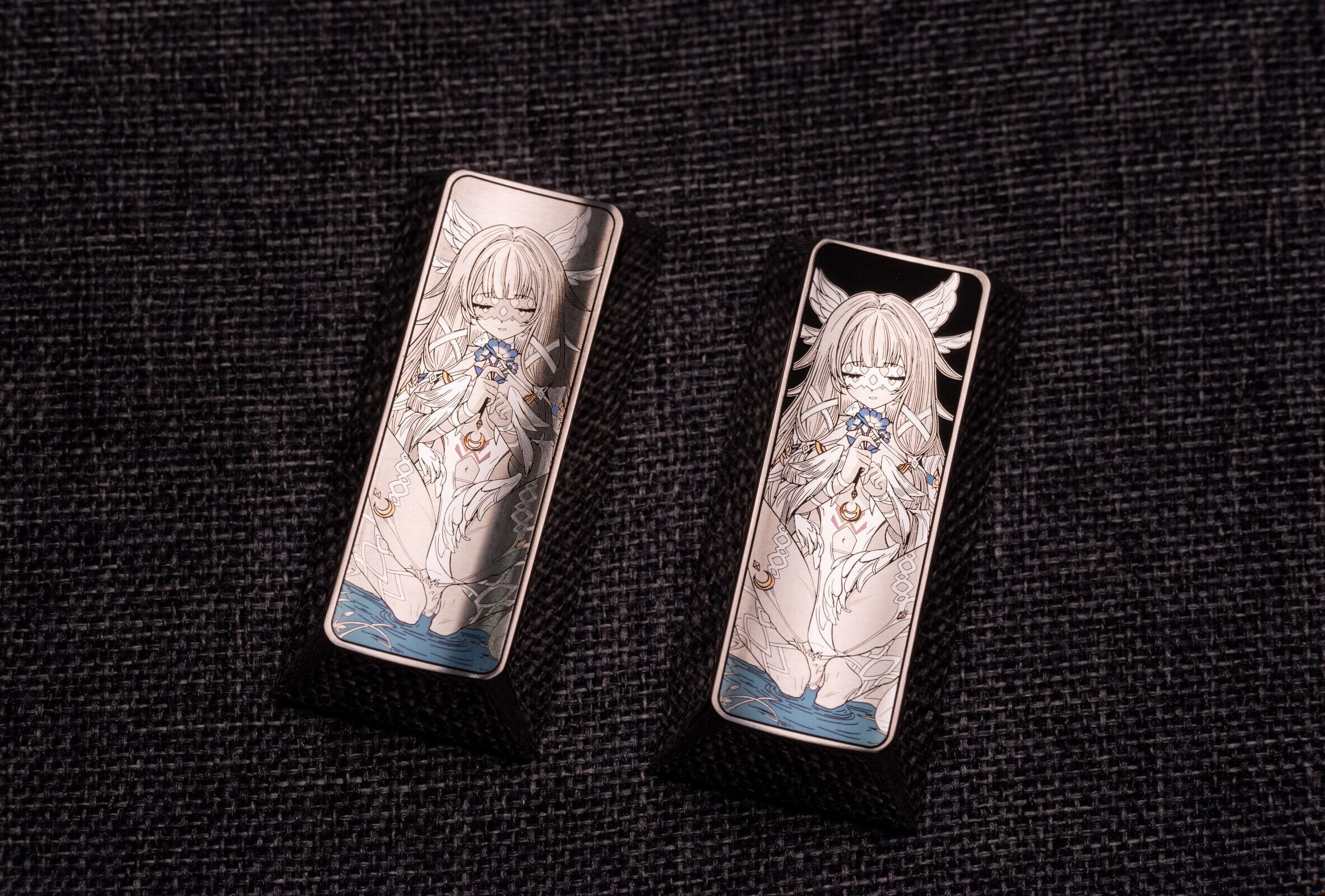 Genshin Impact, Columbina Hyposelenia, PAD Area Vertical 2U Titanium Alloy Personalized Keycaps, Anime Game Culture Creative Decorative Keycaps