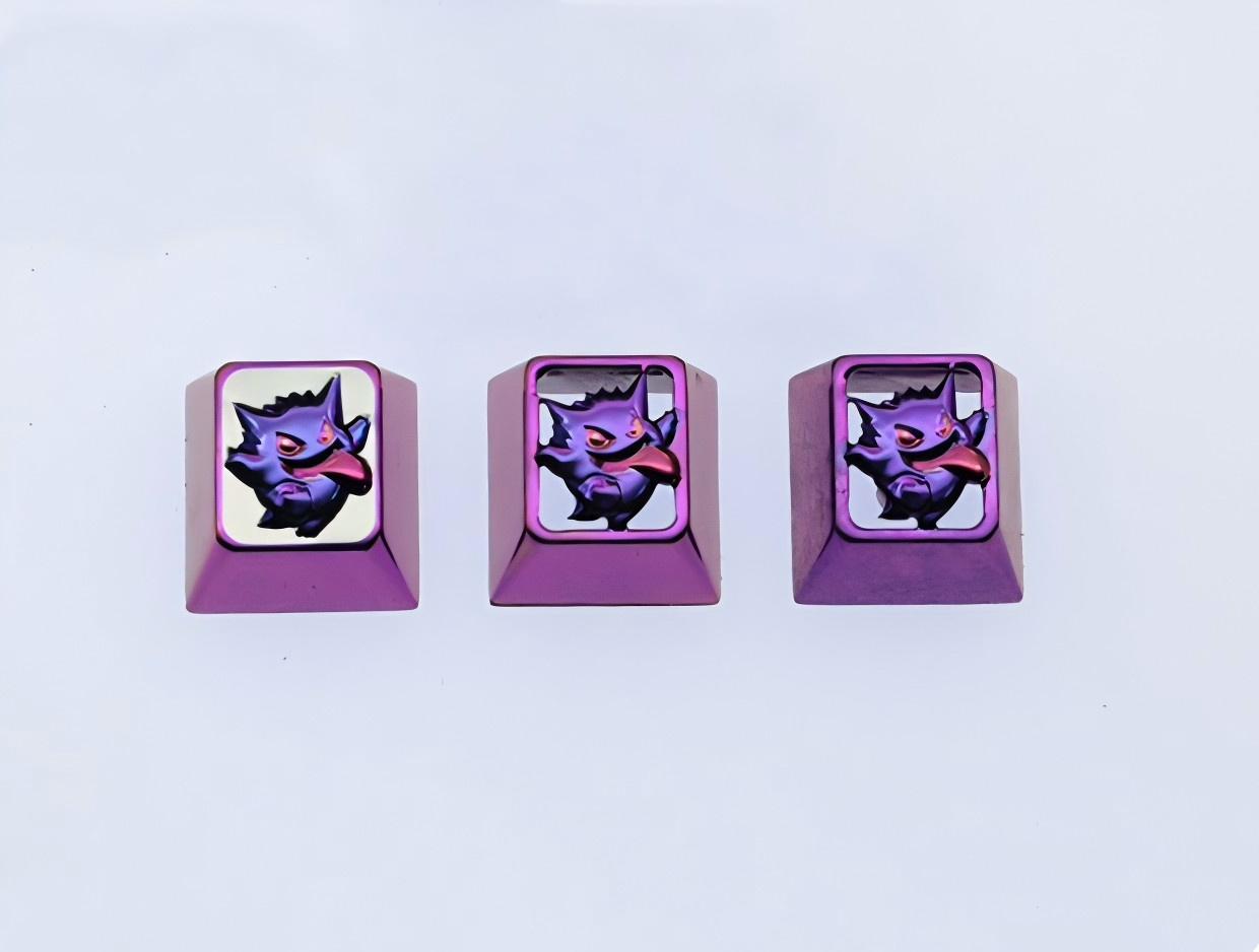 Gengar full body, titanium alloy relief Genggui metal personalized keycaps, keyboard decorative keycaps