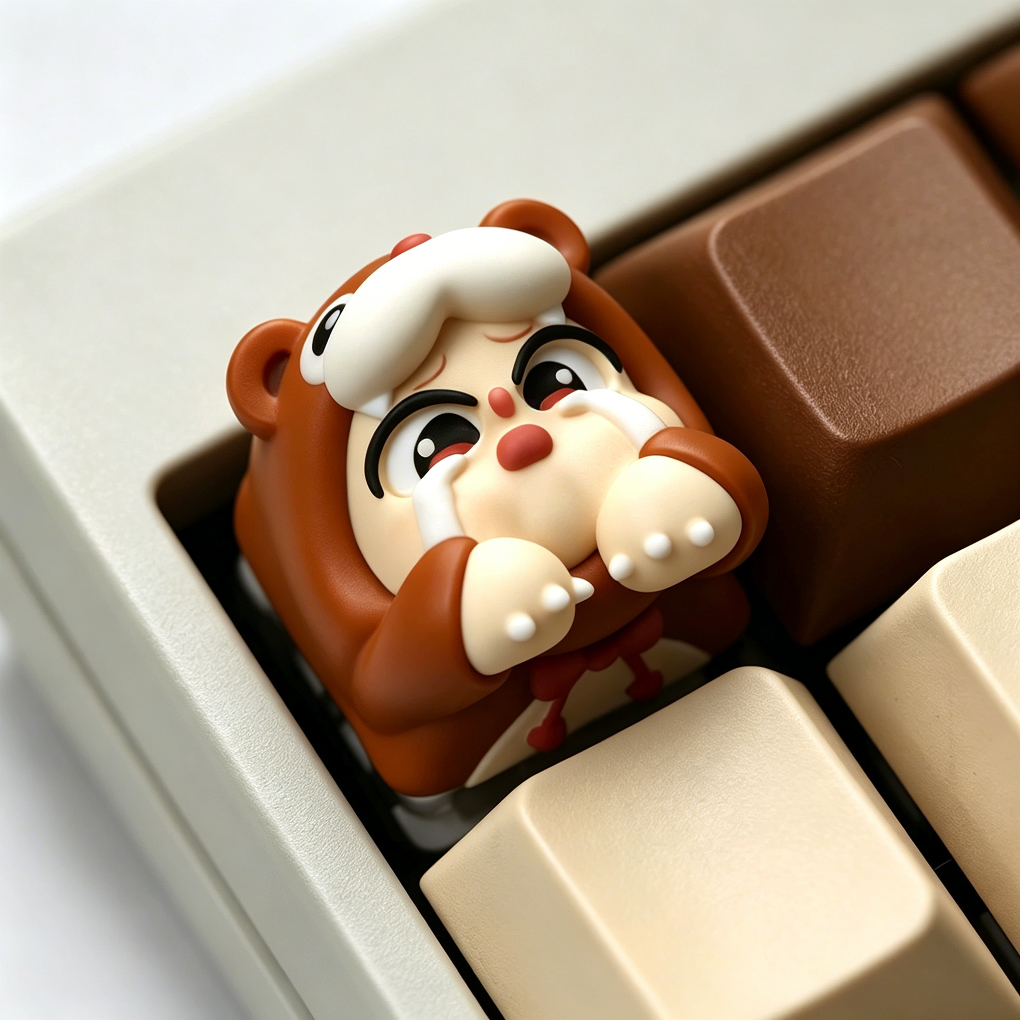 crybaby, Multi colored resin molded personalized keycaps, cute cartoon shaped resin keycaps, mechanical keyboard cartoon image decorative keycaps