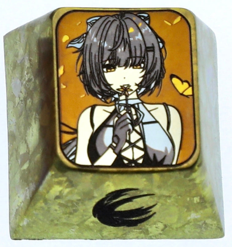 Wuthering Waves, 1U titanium alloy personalized keycaps, anime and game metal keycaps, decorative keycaps