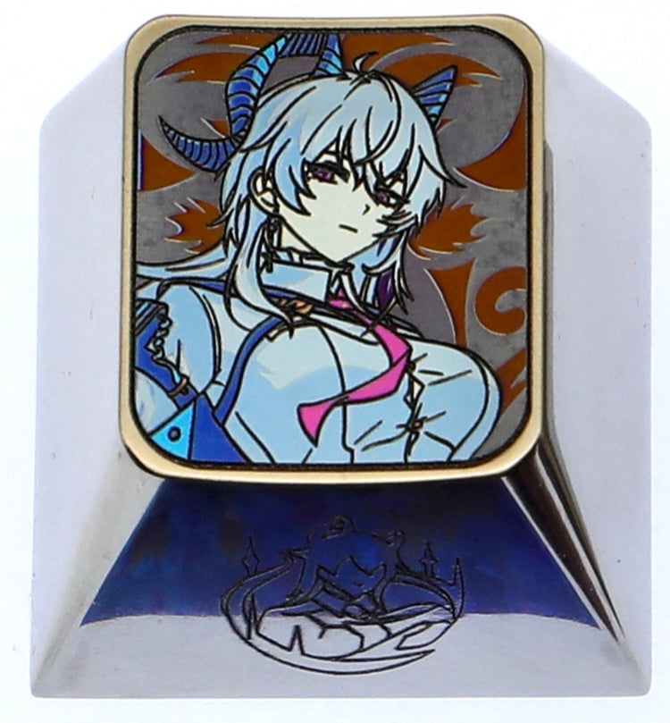 Wuthering Waves, 1U titanium alloy personalized keycaps, anime and game metal keycaps, decorative keycaps
