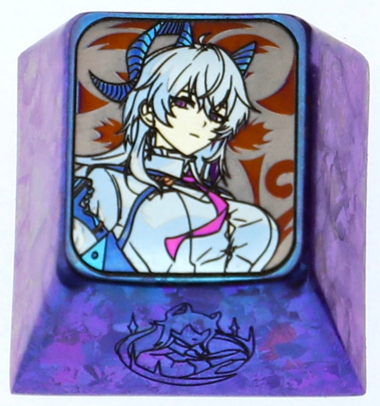 Wuthering Waves, 1U titanium alloy personalized keycaps, anime and game metal keycaps, decorative keycaps