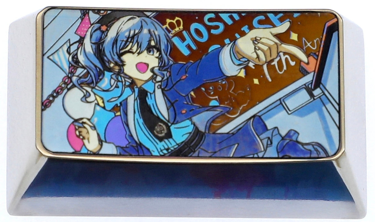 Hoshimati Suisei, 1.75U titanium alloy personalized keycap, anime, game, music, character peripheral art keycap