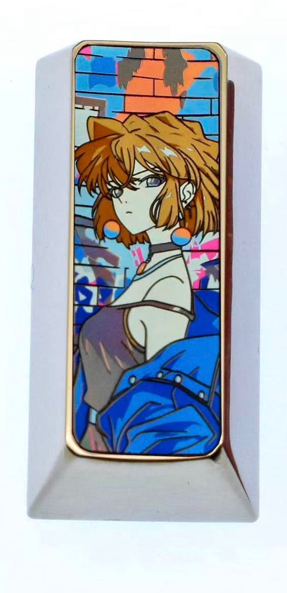 Detective Conan, Anita Hailey Titanium Alloy Pad with Vertical 2U "+" and Enter Key in the Number Area Anime Game Metal Carving Personalized Keycaps