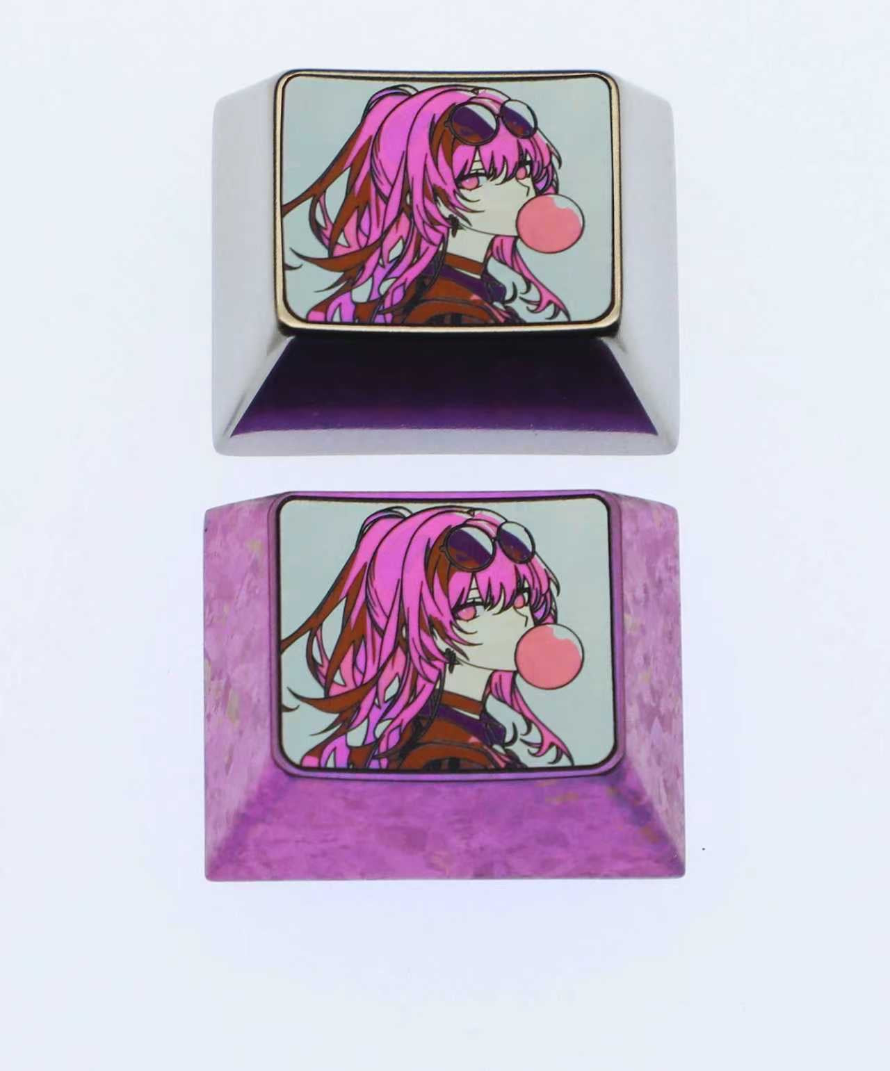 Honkai: Star Rail, Kafka theme, 1.25U titanium alloy personalized keycap decoration keycap, mechanical keyboard metal carving art keycap