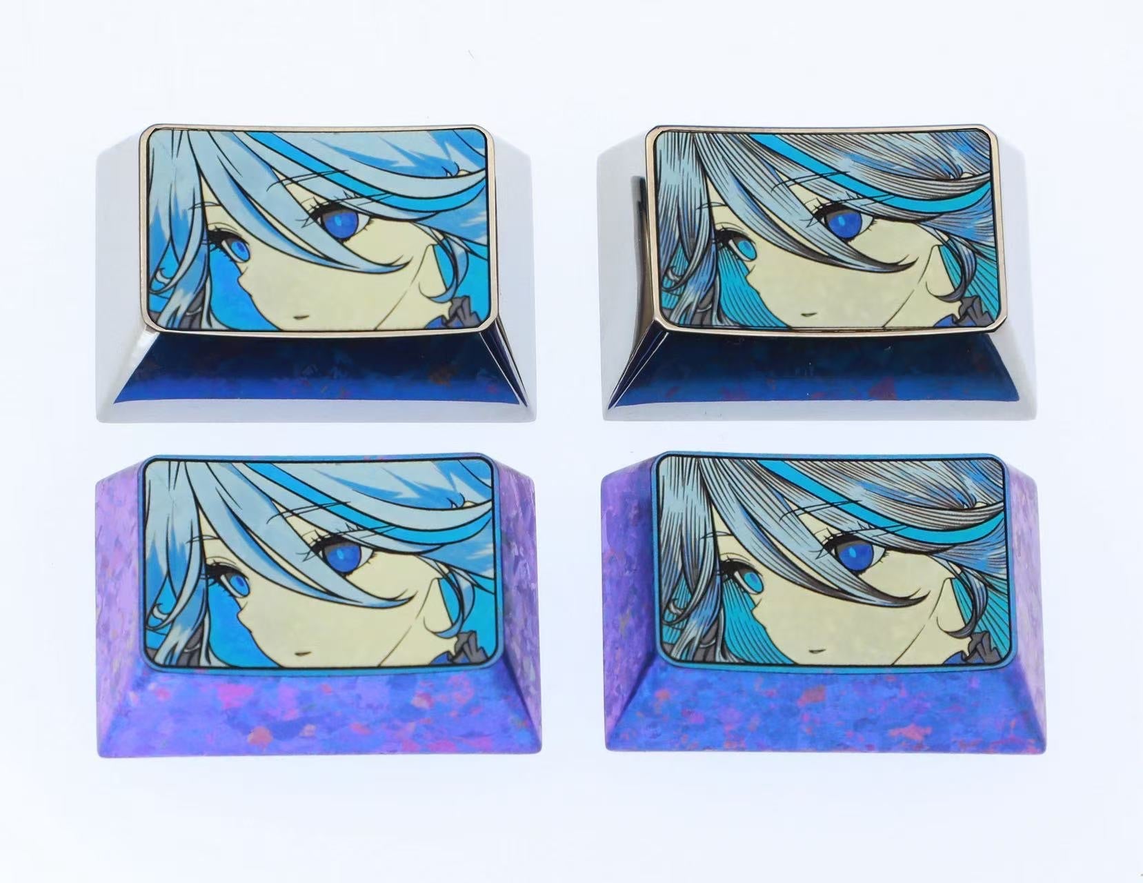 Genshin Impact, Furina de Fontaine, 1.5U titanium alloy/precision carving, personalized metal keycap carving for anime and games