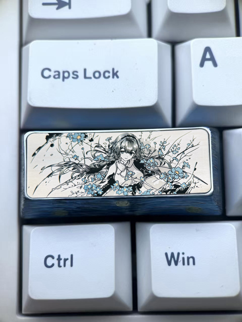 Honkai: Star Rail, Firefly, 2.25U titanium alloy personalized keycaps, anime and game culture creative metal carving custom decorative keycaps