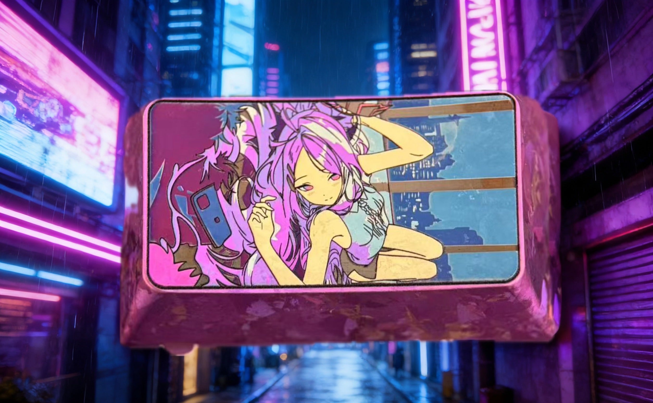 Blue Archive, Sorasaki Hina, 1.75U titanium alloy personalized keycaps, anime and game metal carved decorative keycaps