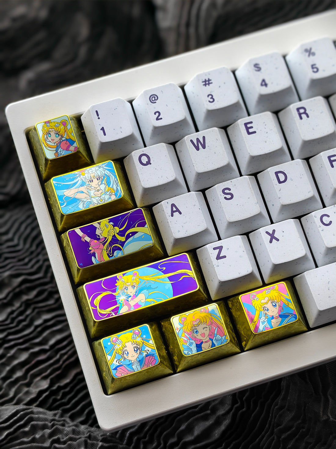 Pretty Guardian Sailor Moon theme, titanium alloy set, mechanical keyboard metal art keycap set