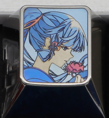 Kamisato Ayaka, Colorful titanium alloy carved keycaps, personalized keycaps.