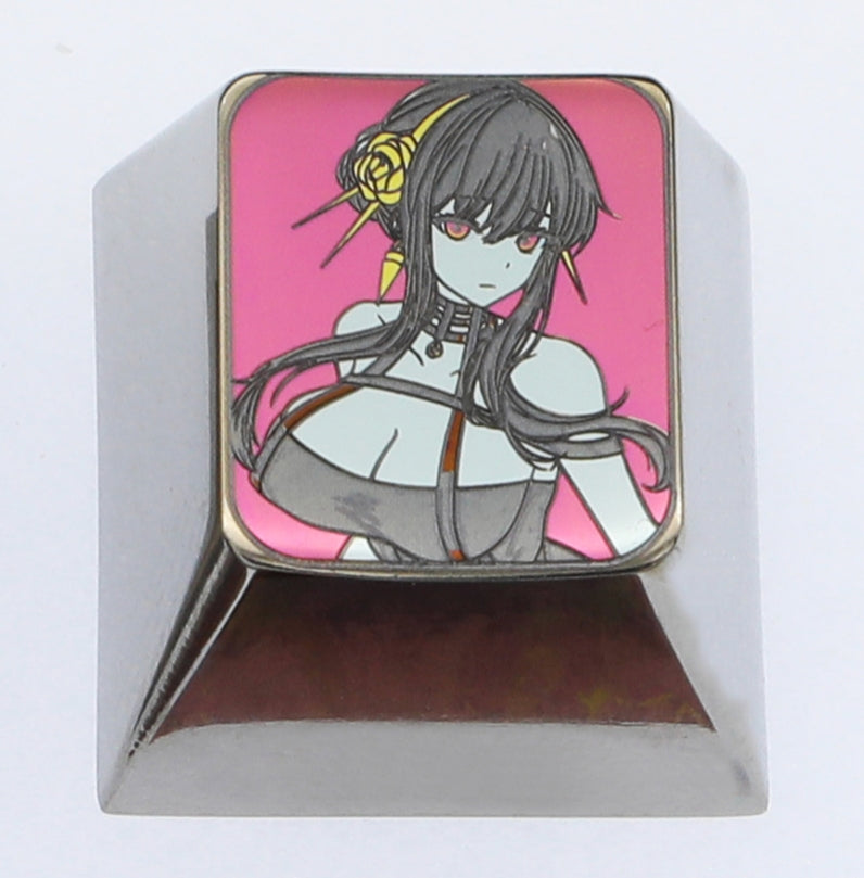 SPY × FAMILY, Yor Forger, 1U titanium alloy carved personalized keycaps, mechanical keyboard decorative keycaps