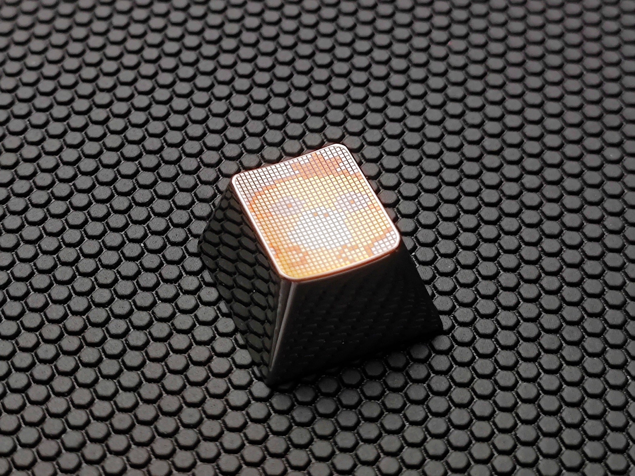 Pixel style Psyduck titanium alloy carved keycaps, personalized keycaps, mechanical keyboard decorative keycaps