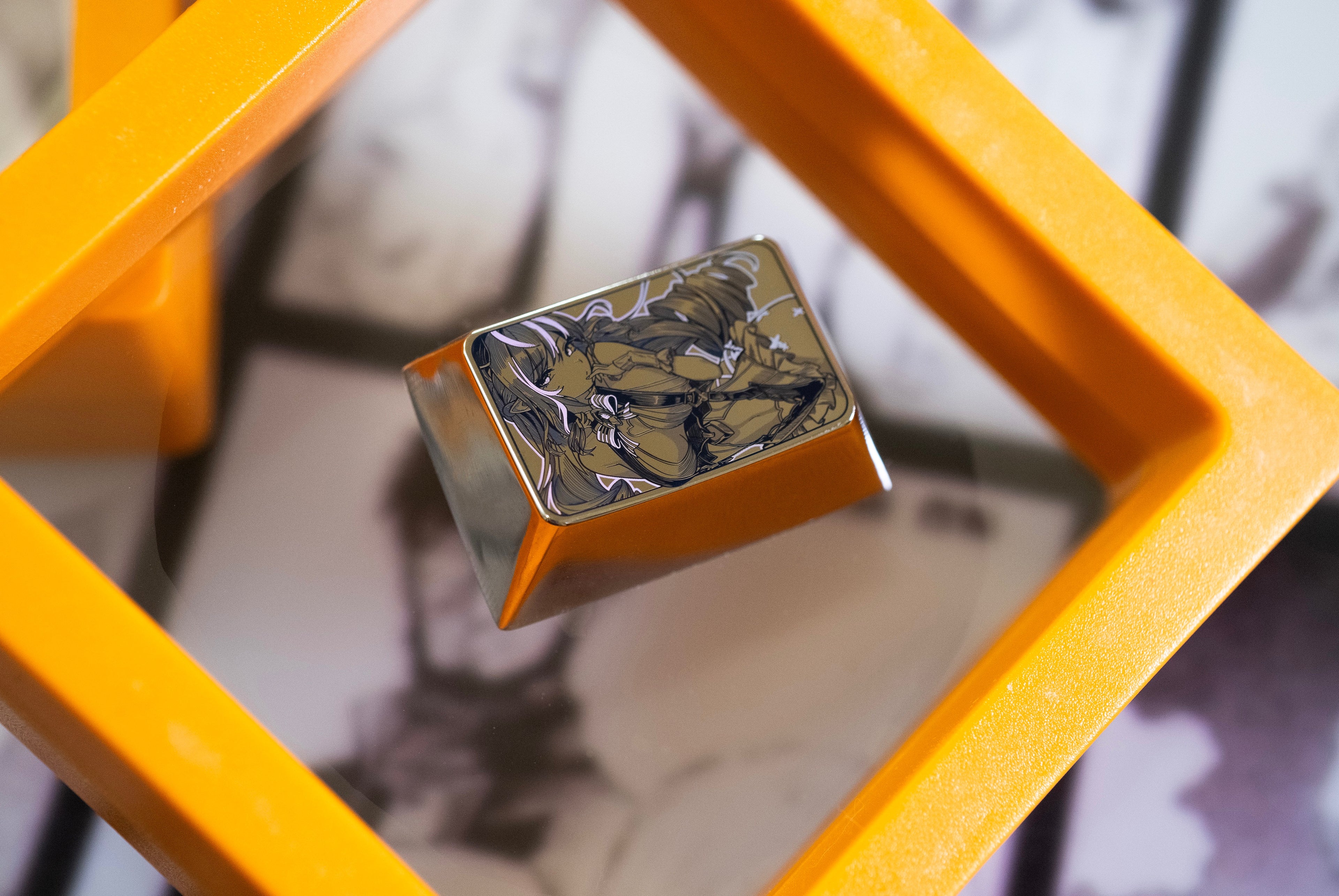 Zenless Zone Zero, Vivian Banshee, 1.5U titanium alloy personalized keycaps, anime, gaming, cultural and creative mechanical keyboards, metal decorative keycaps