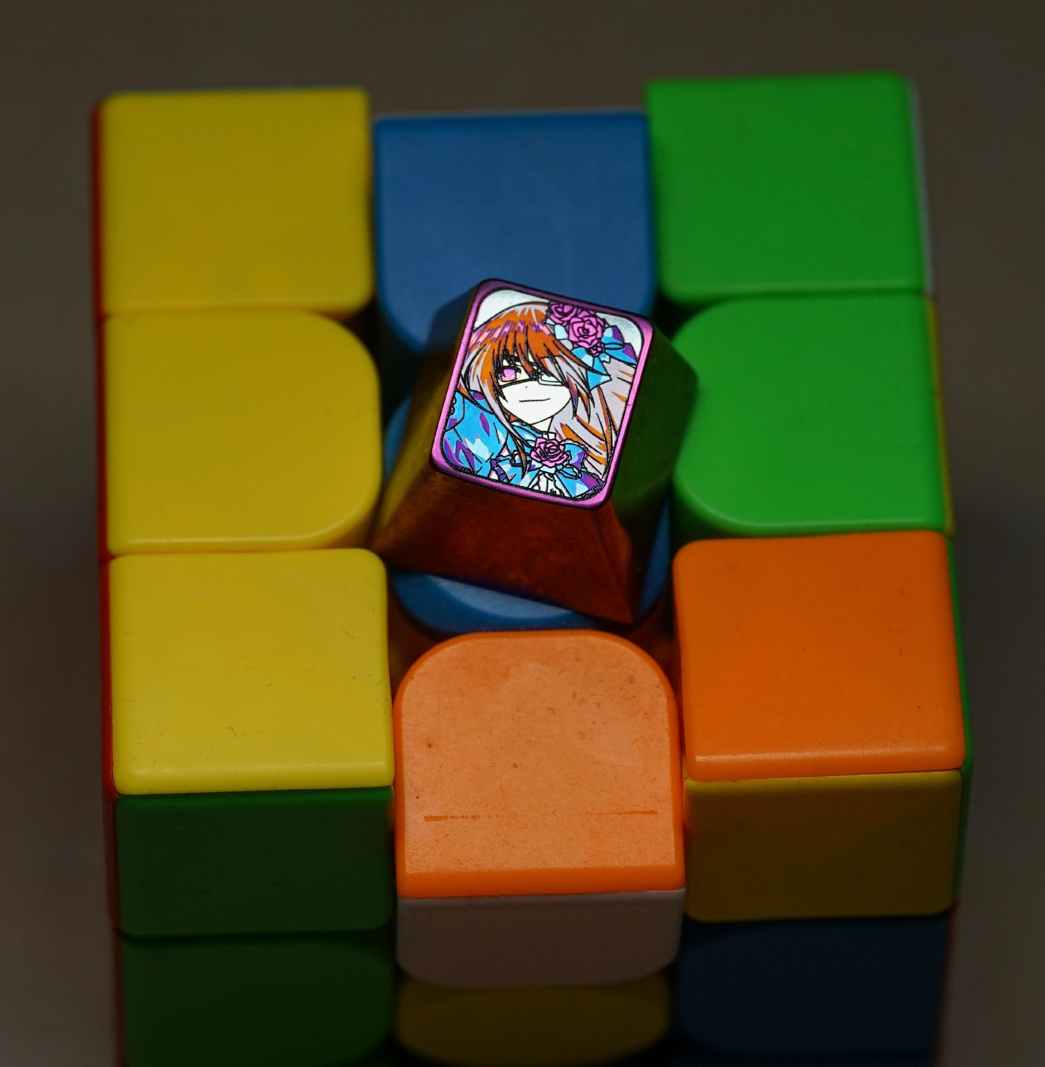 DATE A LIVE, Tokisaki Kurumi, titanium alloy personalized keycaps, decorative keycaps.