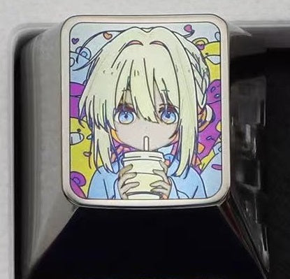 Q version of King Go, titanium alloy engraved keycaps, mechanical keyboard decorative keycaps