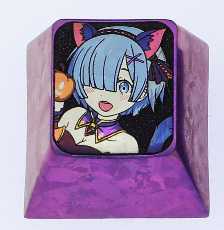 Starting from scratch in a different world, character directional keys, independent keys, titanium alloy personalized keycaps, decorative keycaps