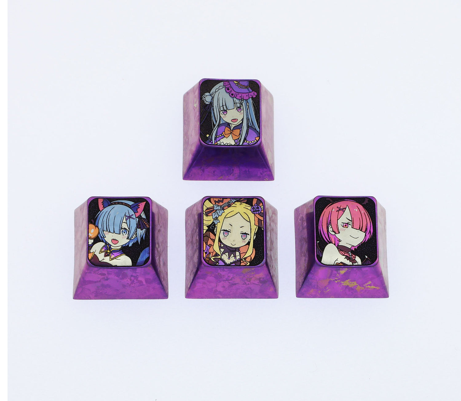 Starting from scratch in a different world, character directional keys, independent keys, titanium alloy personalized keycaps, decorative keycaps