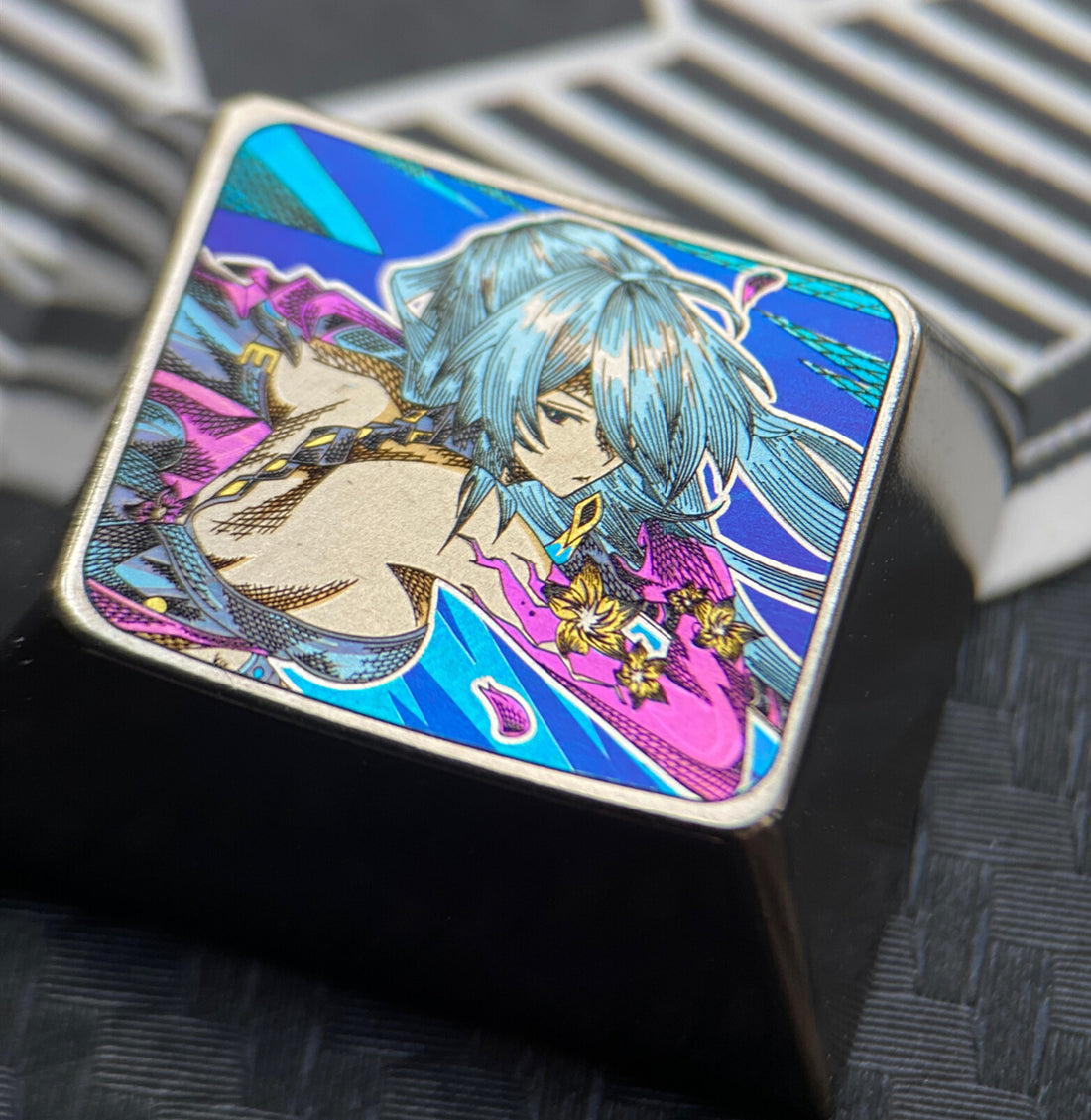 Honkai,Raiden Bosenmori Mei, Precision carved titanium alloy keycaps, 1.25U personalized keycaps