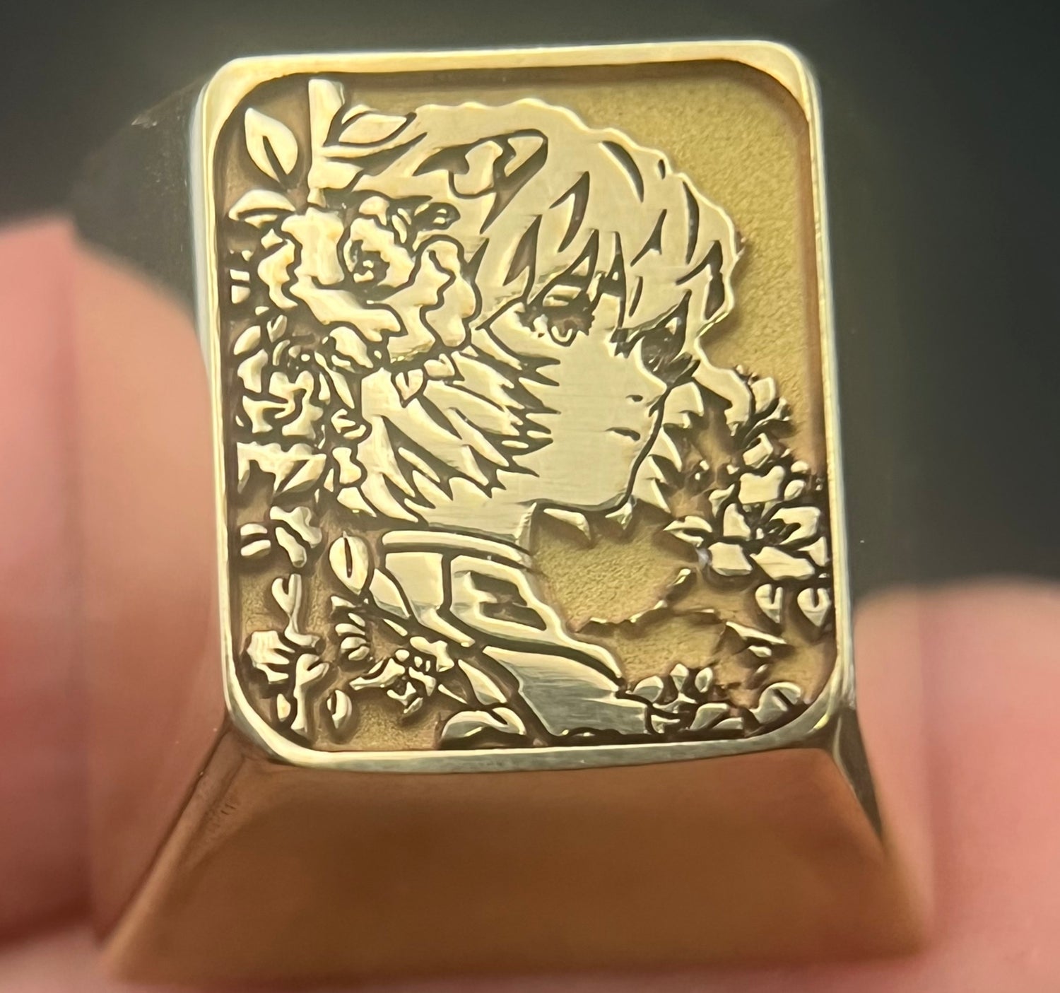 EVA, 1U brass material personalized keycap, metal decorative keycap, anime keycap
