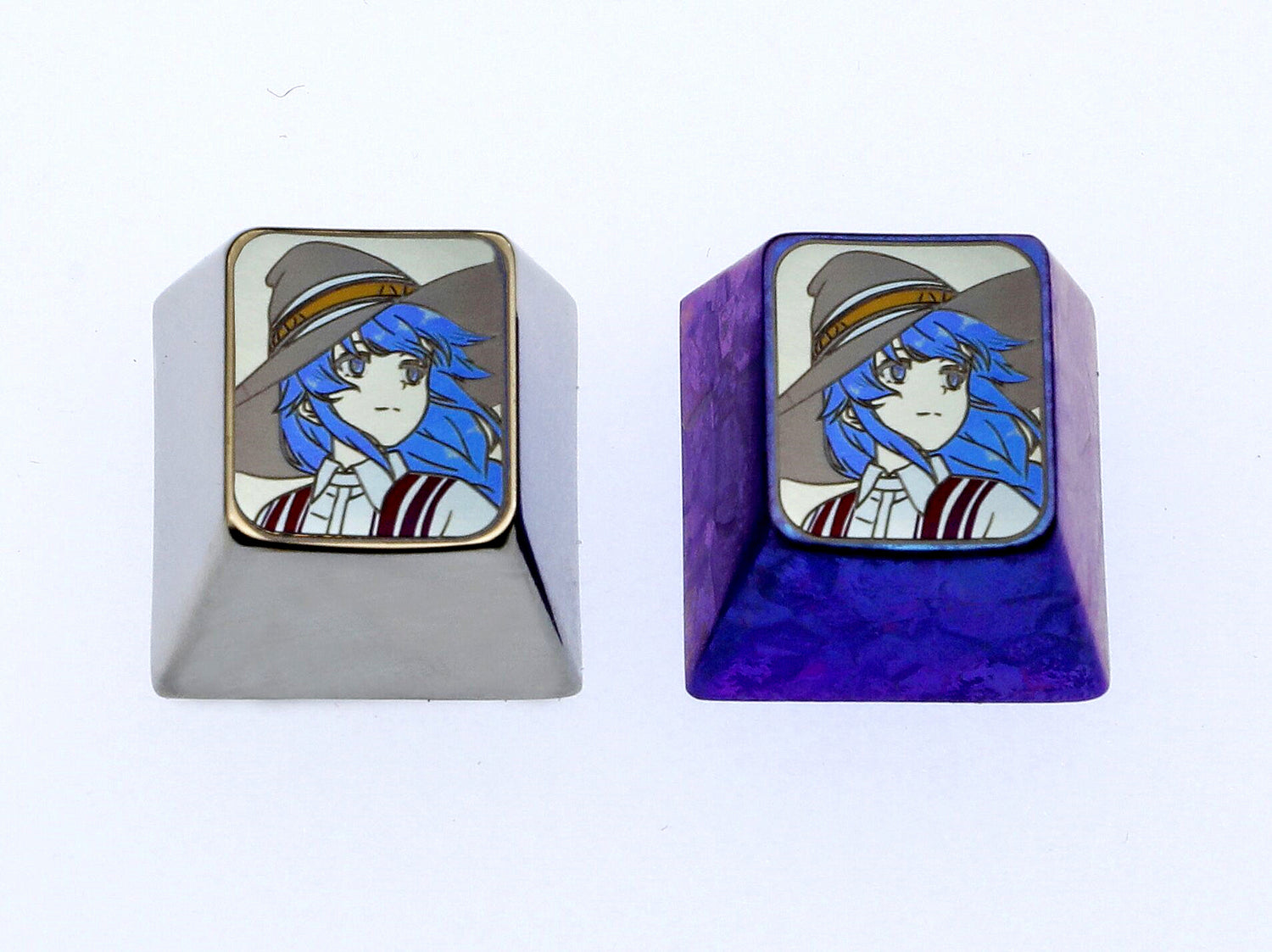 Mushoku Tensei, Roxy metal titanium alloy carved personalized keycaps, keyboard decorative keycaps, anime character keycaps