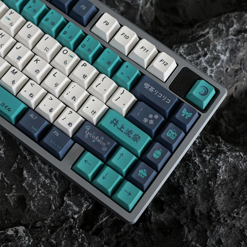 Nishikigi Chisato, Inoue Takina Theme PBT material personalized key cap set, animation game culture creative decoration key cap set, compatible with 61/64/68/75/84/87/104 key mechanical keyboard