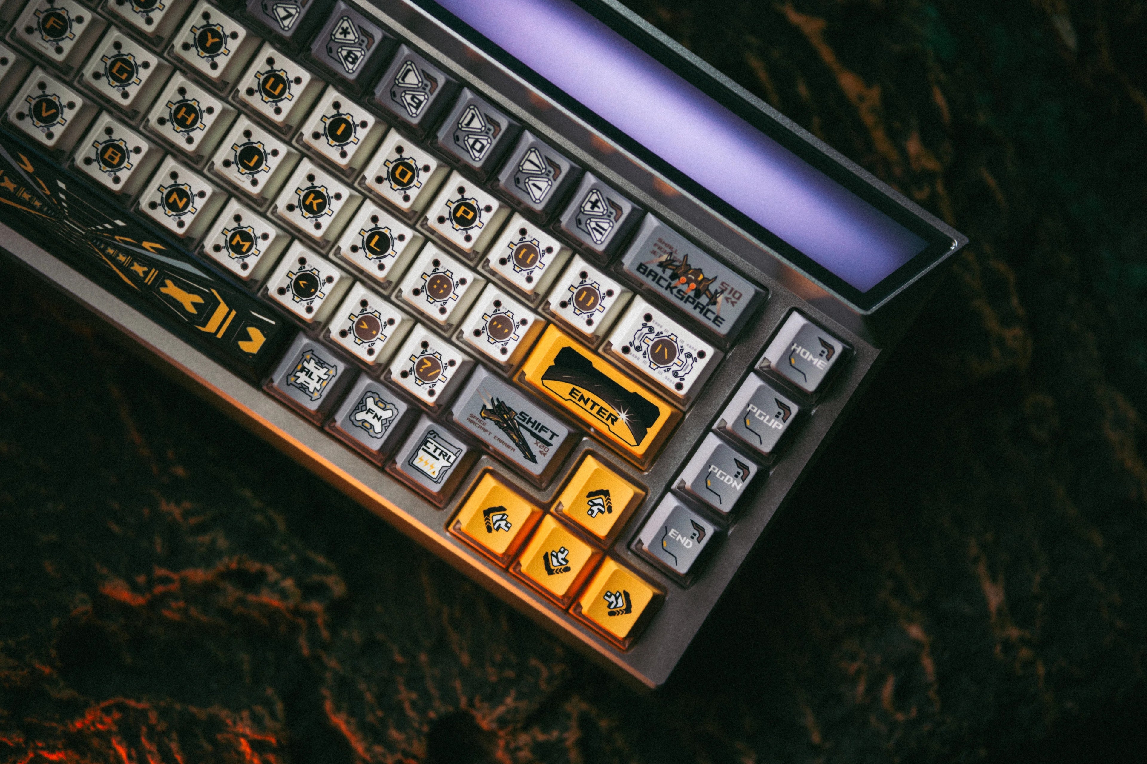 Space time spaceship theme design keycap keyboard decoration keycap PBT+PC heat sublimation translucent personalized keycap